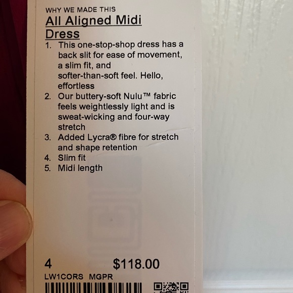 Lululemon All Aligned Midi Dress 4 - Picture 4 of 5